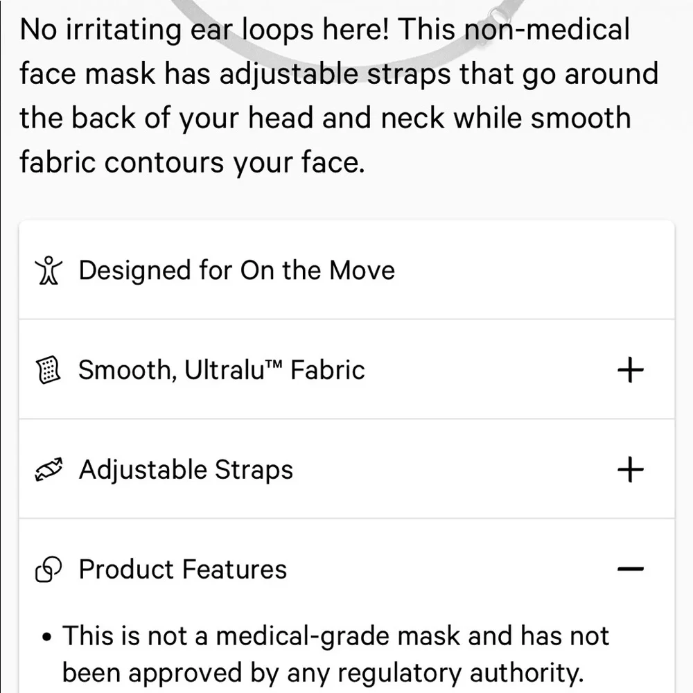 Lululemon • Double Strap Face Mask *Black*